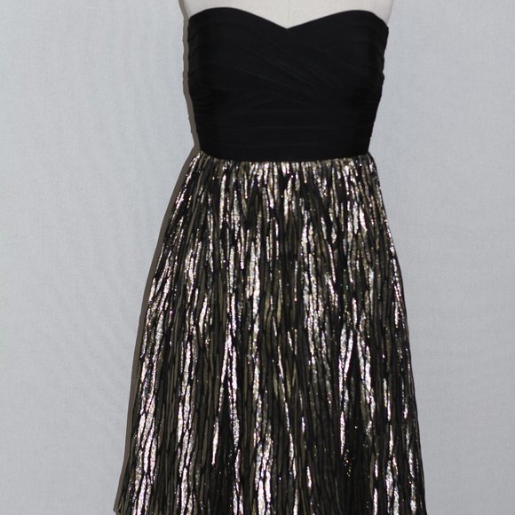Erin Erin Fetherston Silk Black Gold Dresses - Picture 6 of 12